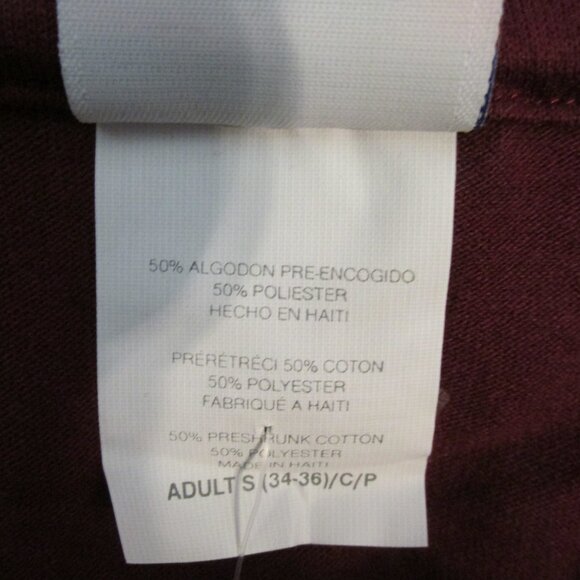 HANES UNISEX MEN'S SIZE SMALL (34 - 36) BURGUNDY POLO / GOLF SHIRT WOMEN'S NWT - Picture 9 of 10